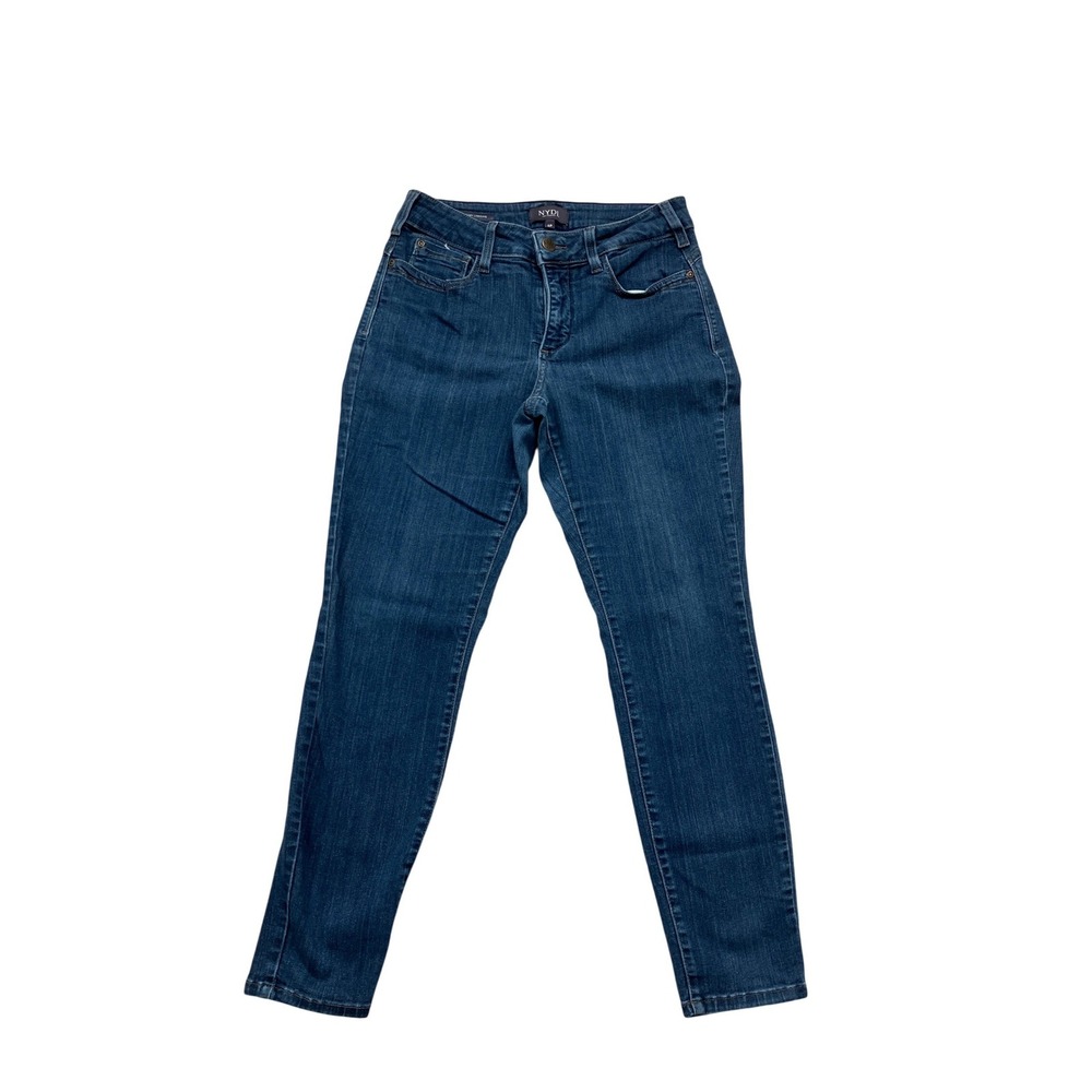 NYDJ Ami Skinny Legging Jeans Womens 6P Dark Wash Blue Denim Petite USA Made